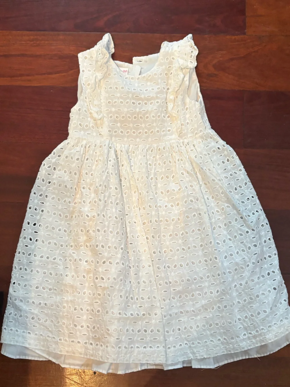 Bonnie Jean Ivory Eyelet Sleeveless Party Dress